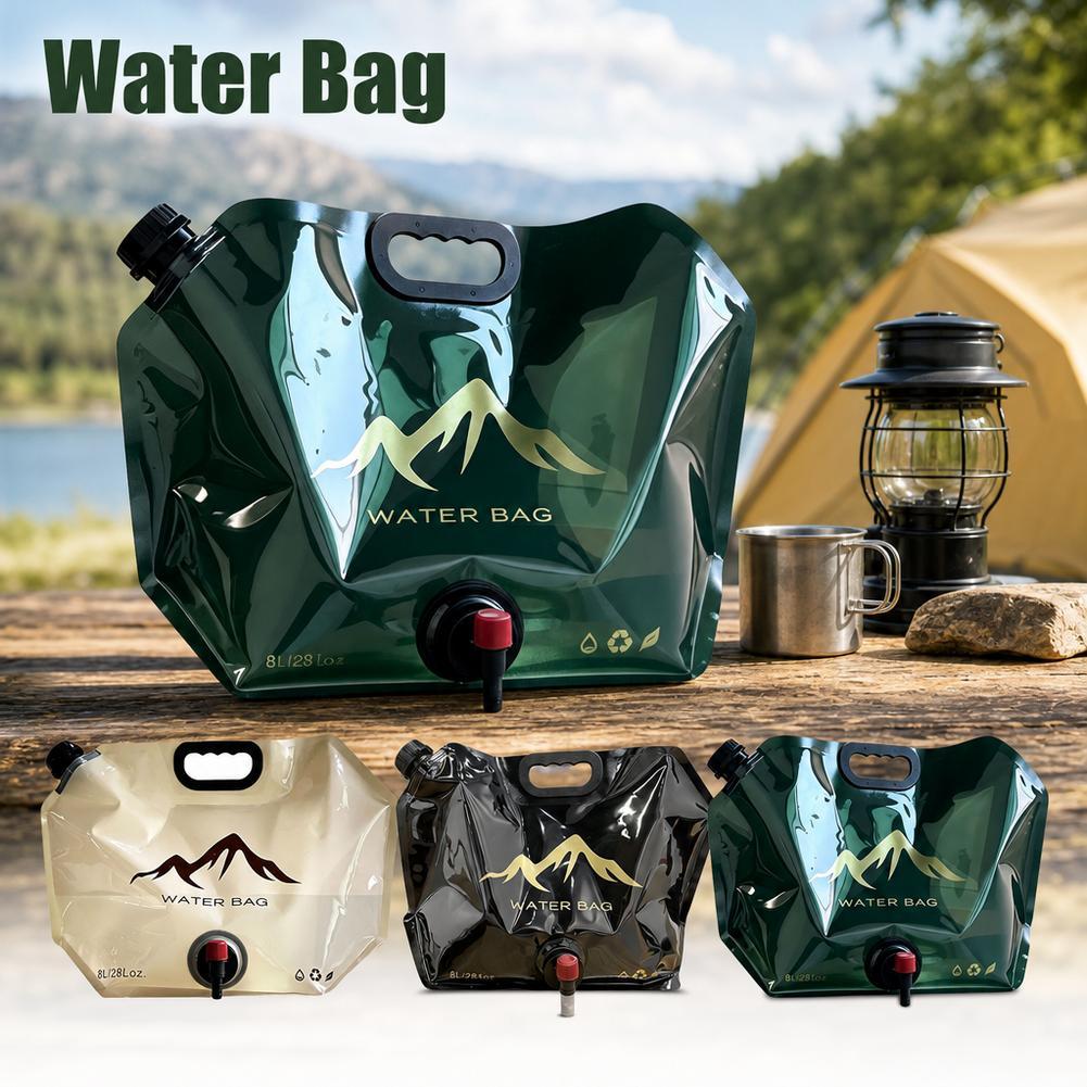 Camping Cooking Bag - Draagbare buitenwatertank 8L Opvouwbare waterzak met