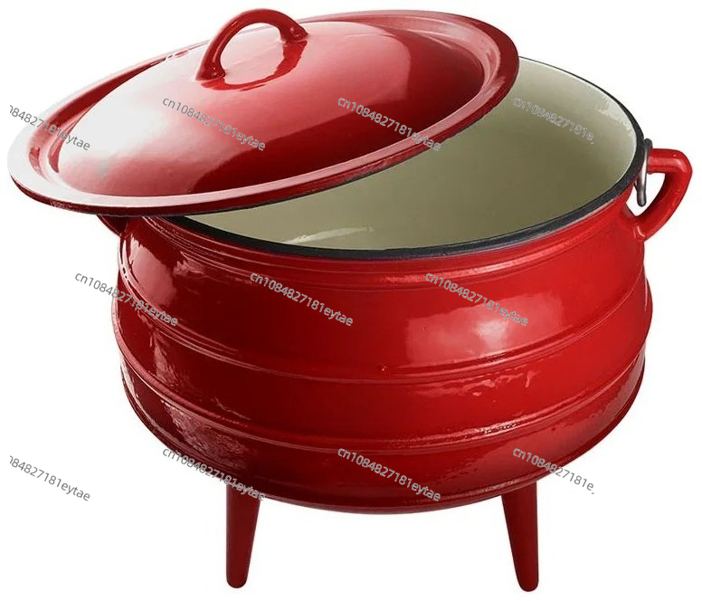 Camping Cooking Cast Iron - Gloednieuwe Voorraad Emaille Gietijzeren Potjie Pot