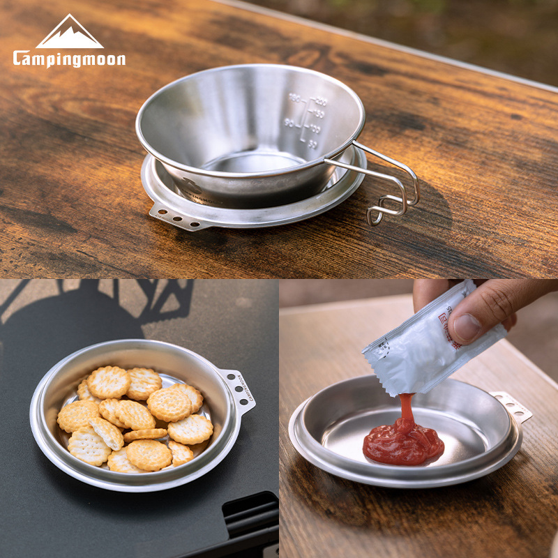 Camping Cooking Snow - CAMPINGMOON S-SD Verdikte roestvrijstalen koekenpan Diepe