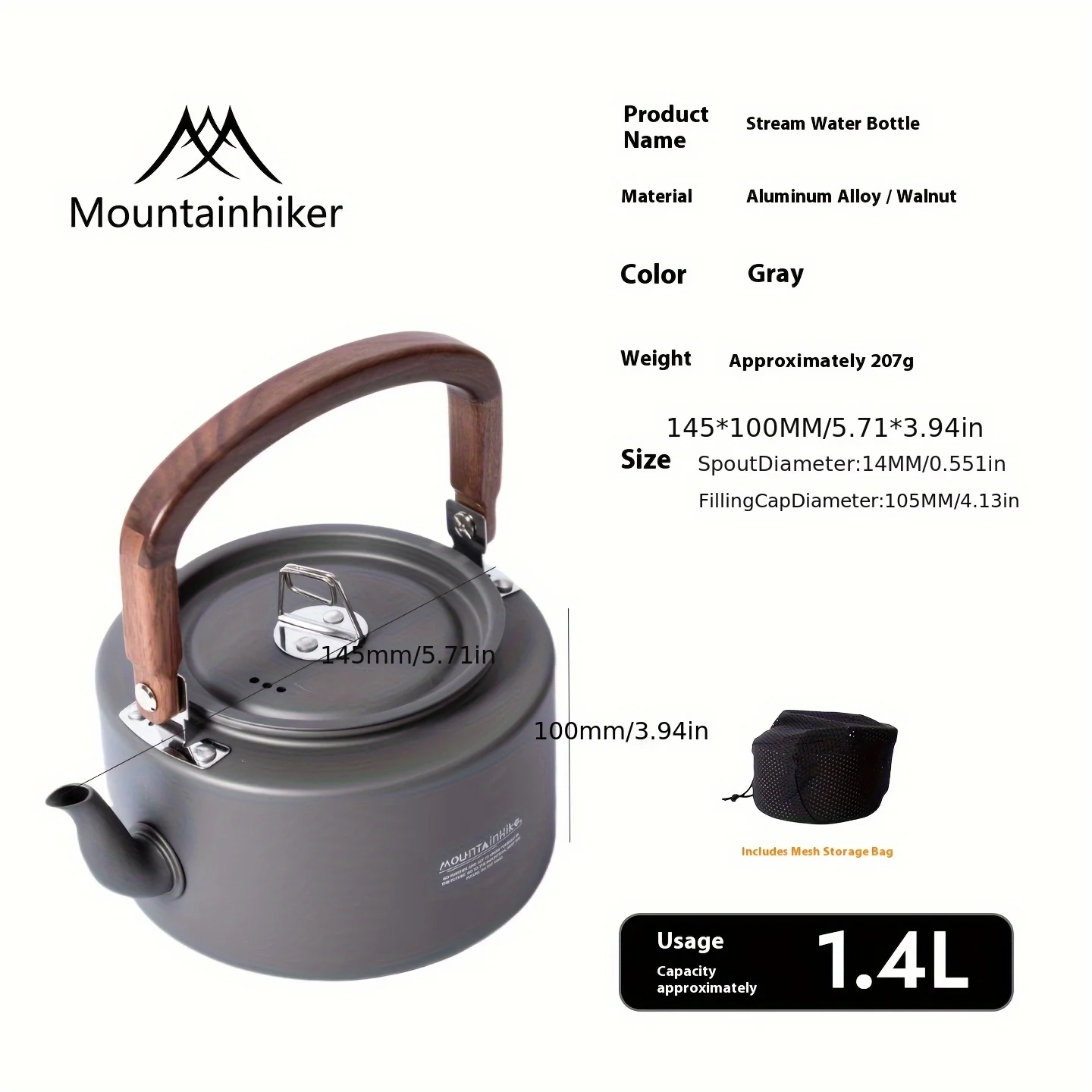 Camping Cooking Set 2 Person - Camping-theeketel - Nieuwe constructie van aluminiumlegering,