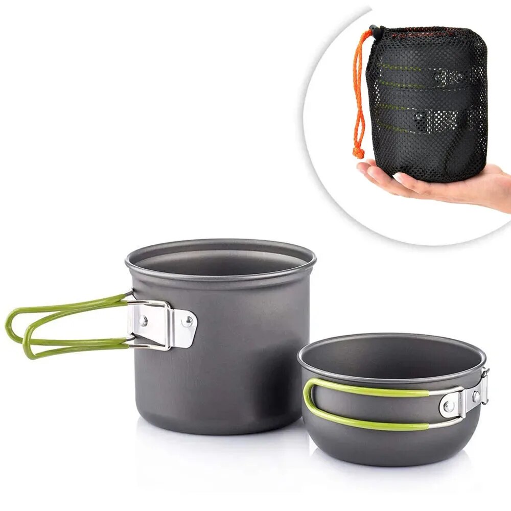Camping Cooking Mess Kit - Campingkookgerei Mess Kit Ultralichte campingpottenset Outdoor