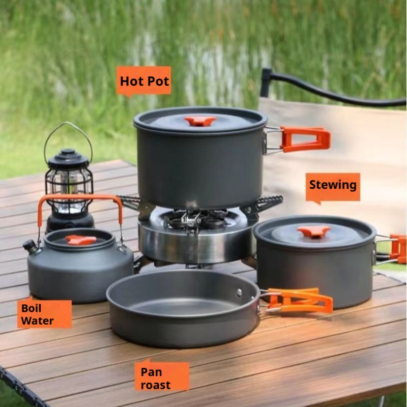Camping Cooking Pot Large - Draagbare pot met grote capaciteit, handig,
