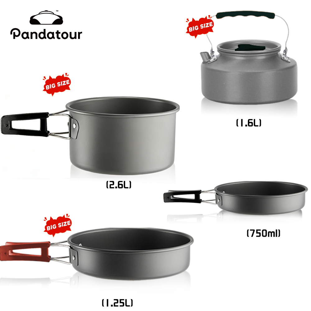 Camping Cooking Set 2 Person - Pandatour Camping Koken Aluminium Outdoor Reizen