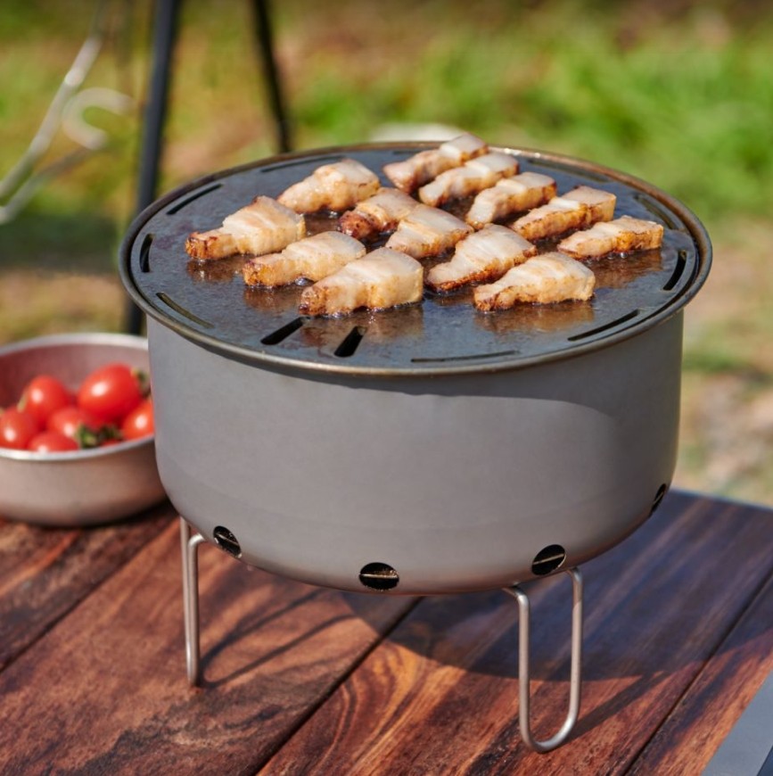 Camping Cooking Flat Top - Outdoor Titanium Draagbare Flat Top Koreaanse