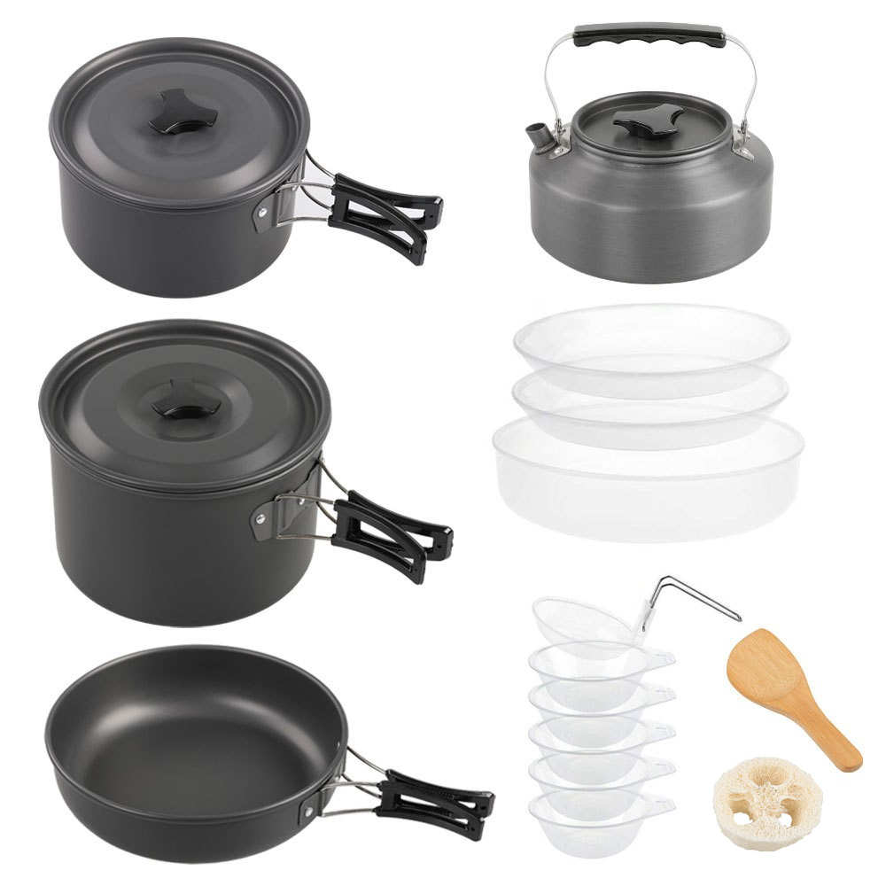 Camping Cooking Pot Large - Grote kookset voor buiten, 2-4 persoons