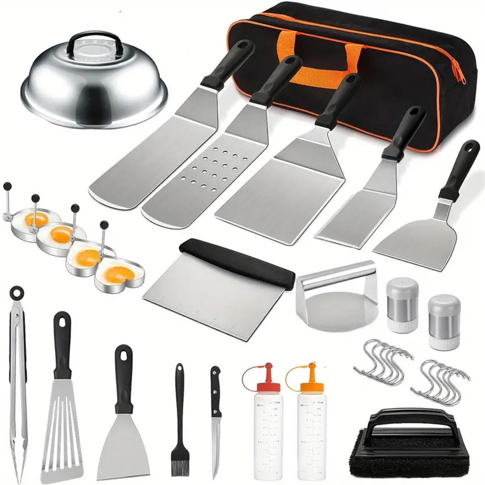 Camping Cooking Flat Top - 33-delige Flat Top Grill Accessoireset, Heavy