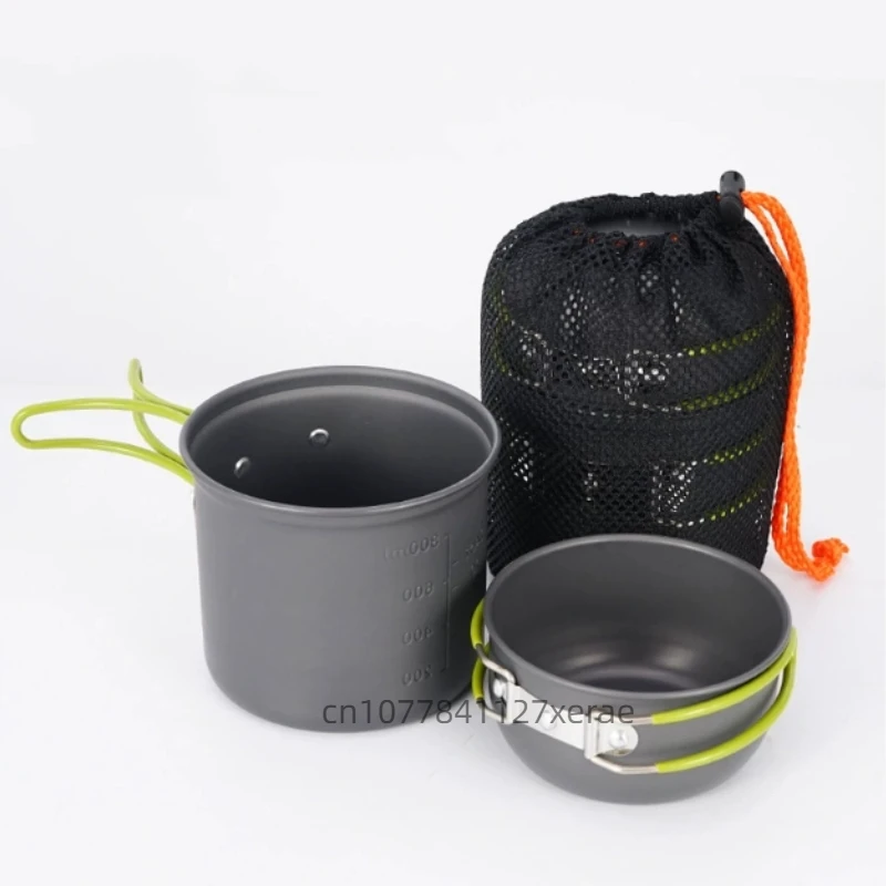 Camping Cooking Mess Kit - Outdoor Huishoudelijke Draagbare Aluminium Opvouwbare Kom