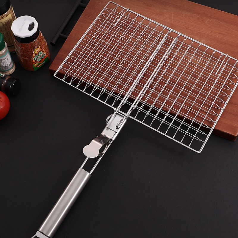 Camping Cooking Grill - 1SET Barbecue Net BBQ Mesh Handvat