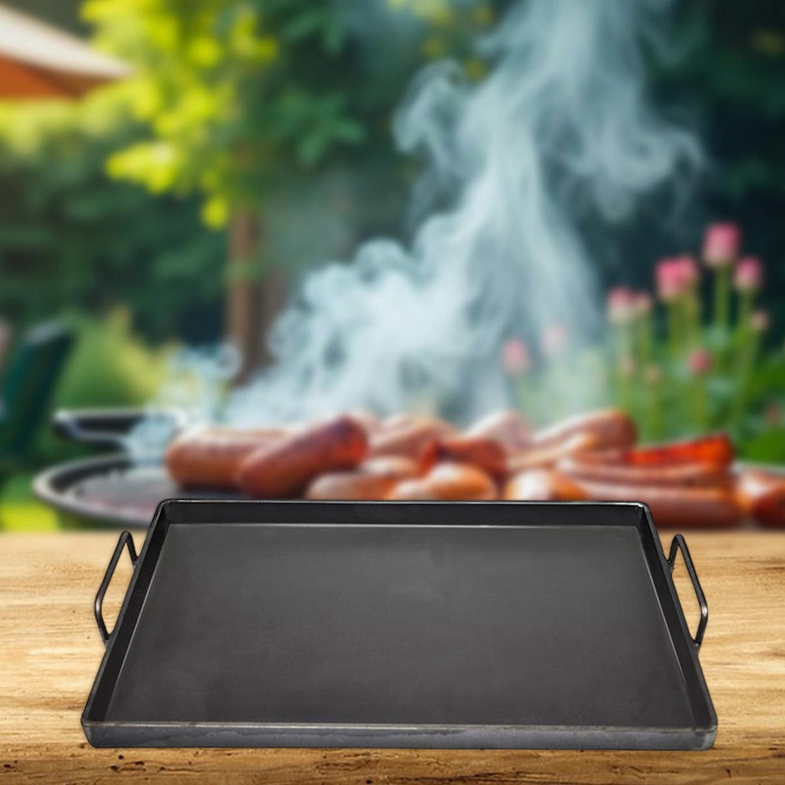 Camping Cooking Cast Iron - 1 stuk gietijzeren kookplaat, grillpan, kookpan