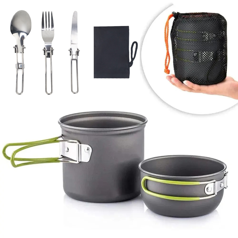 Camping Cooking Mess Kit - Campingkookgerei Mess Kit Ultralichte campingpottenset Outdoor