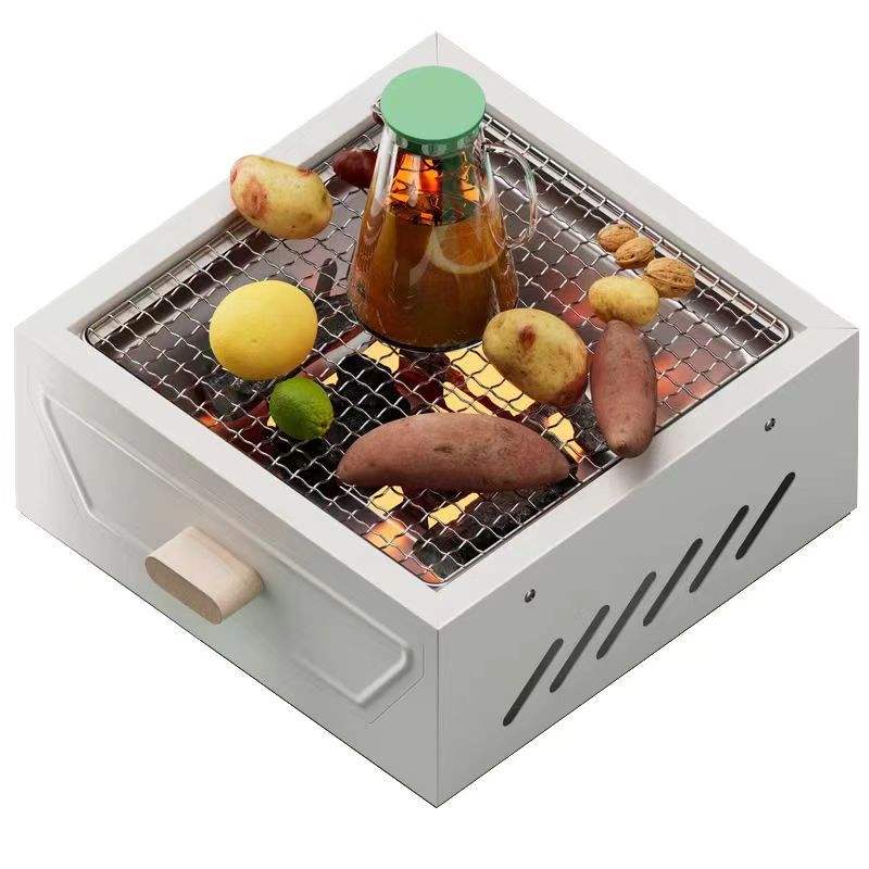 Camping Cooking Grill - Draagbare tafelmodel camping houtskoolgrill met uittrekbare