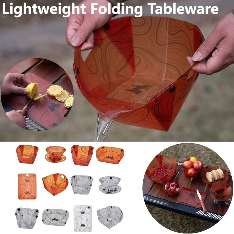 Camping Cooking Hob - Opvouwbaar campingservies Draagbare kom Dinerbord Koffiefilter