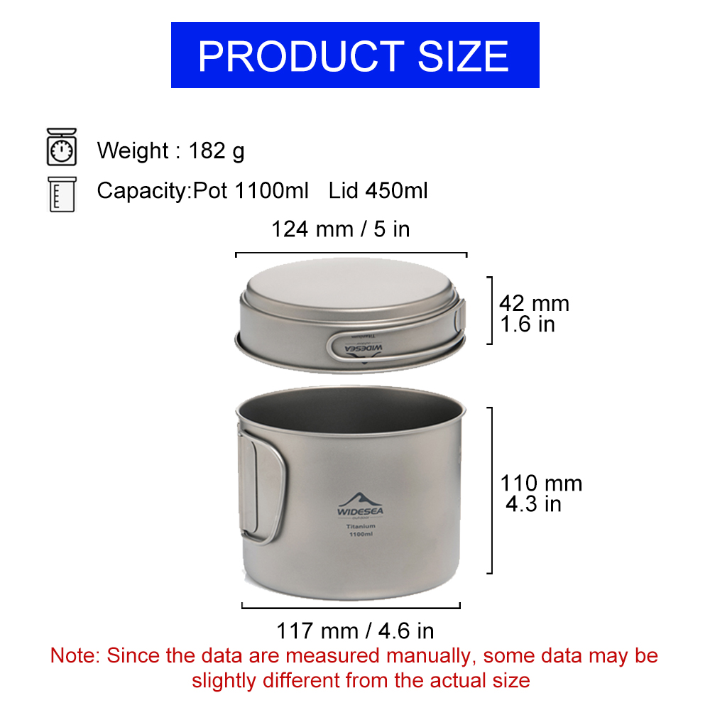 Widesea Ultralight Titanium Ca - Camping Cooking Pot Stainless Steel recensie en prijs