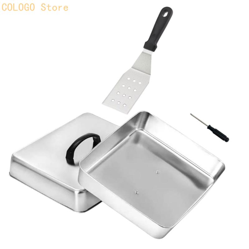Vierkante voedselafdekking voo - Camping Cooking Flat Top recensie en prijs