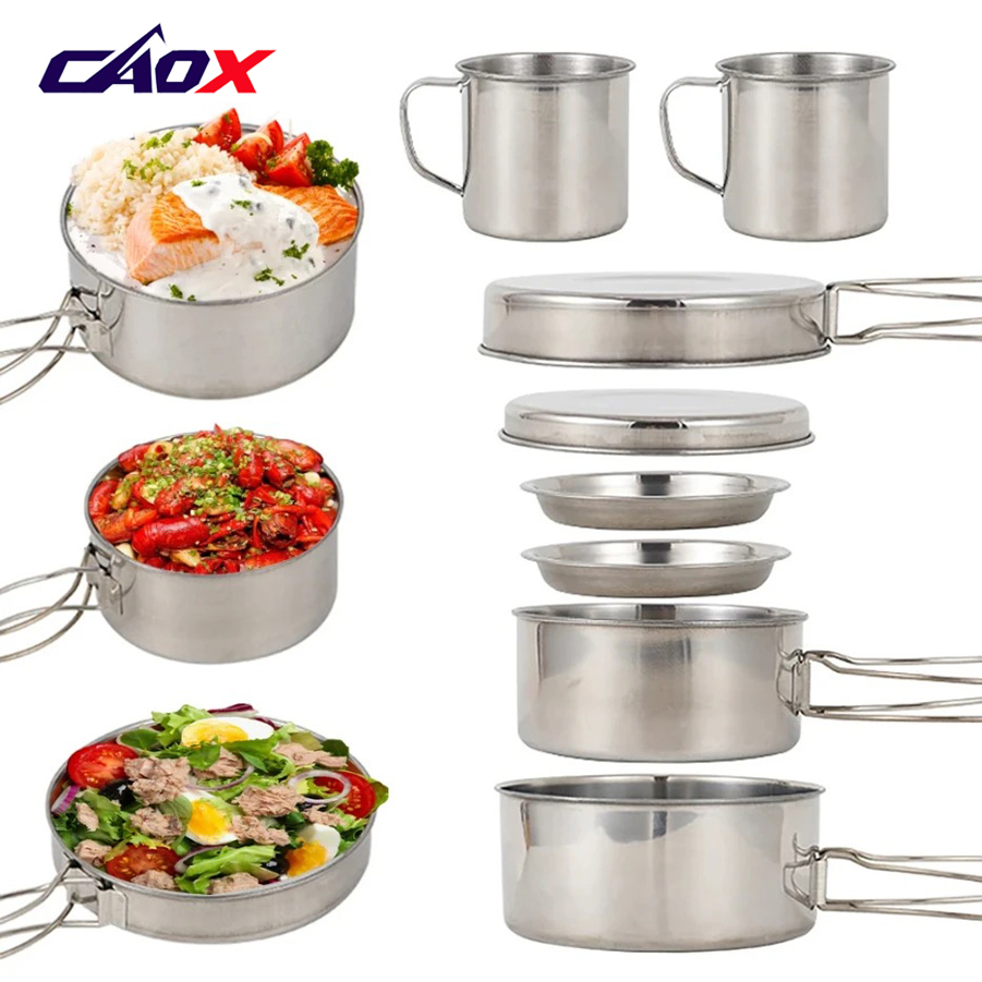CAOX 8-delige camping kookset  - Camping Cooking Mess Kit recensie en prijs