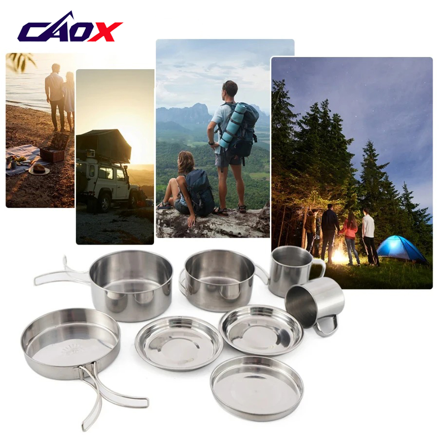 CAOX 8-delige camping kookset  - Camping Cooking Mess Kit recensie en prijs