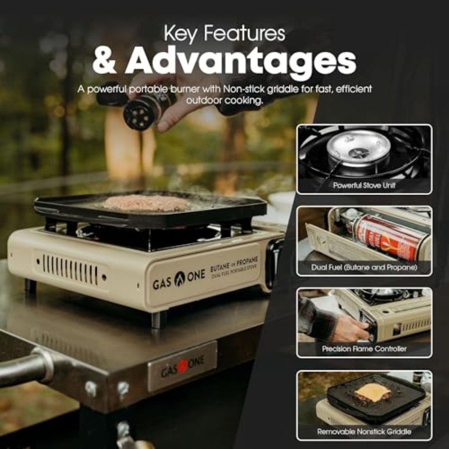 GasOne GS-3400P-KIT Propaan- o - Camping Cooking Flat Top recensie en prijs
