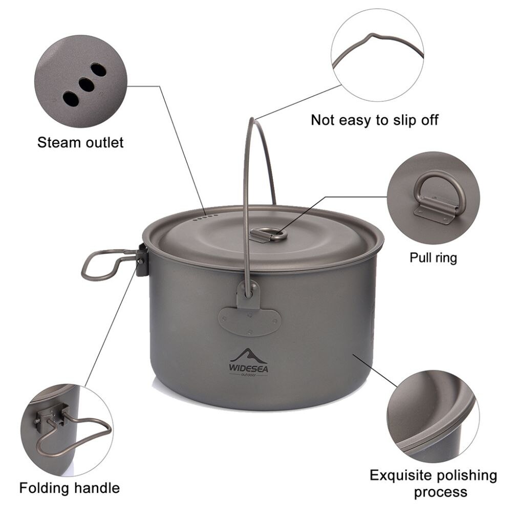 Widesea Camping Tafelgerei Tit - Camping Cooking Pot Stainless Steel recensie en prijs