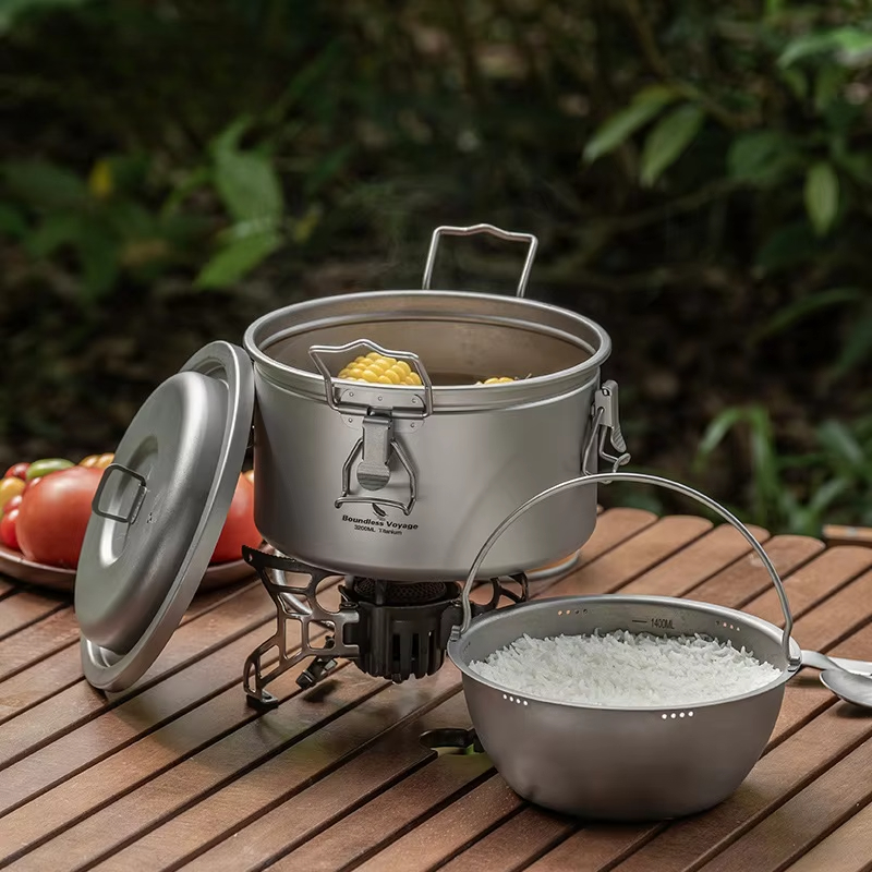 Kookpot voor buitenkamperen, s - Camping Cooking Pot Large recensie en prijs