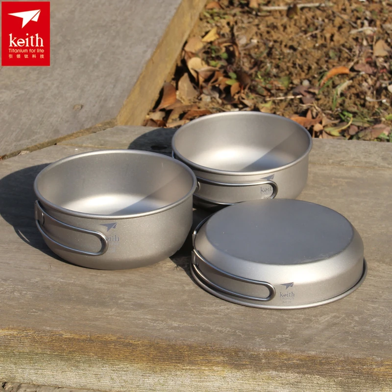 Keith 3PCS Titanium Kookgerei  - Camping Cooking Pot Stainless Steel recensie en prijs