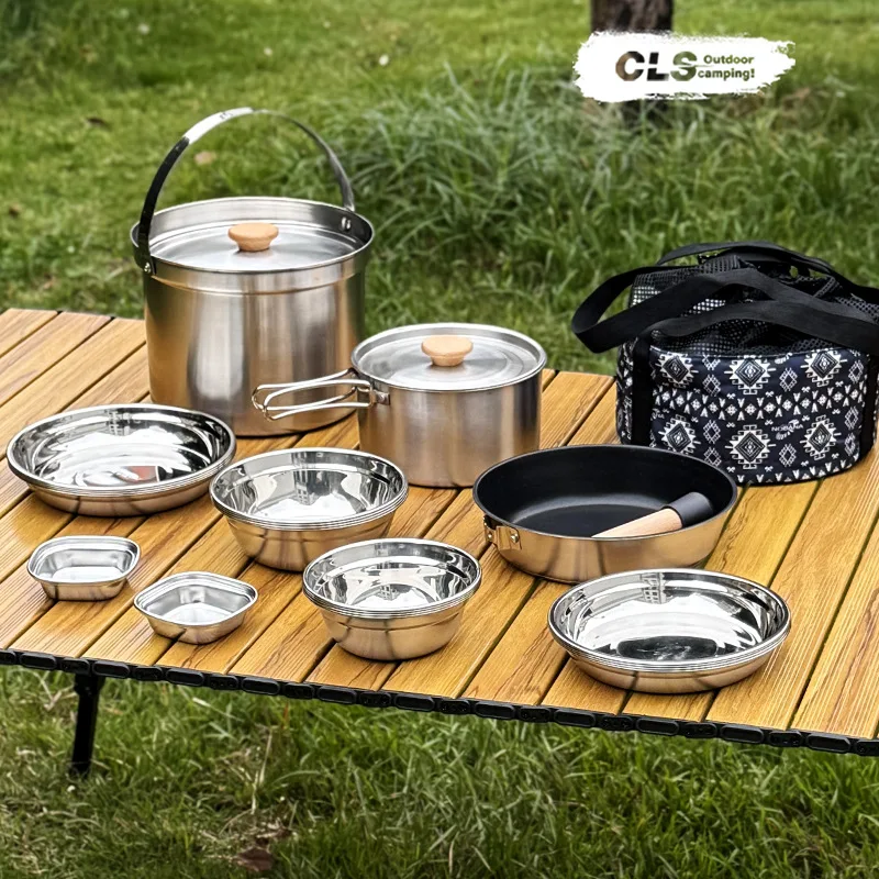 NOBANA&CLS 22-delige RVS Outdo - Camping Cooking Pot Stainless Steel recensie en prijs