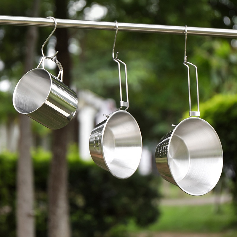 Hot Sale 304 roestvrij staal O - Camping Cooking Mess Kit recensie en prijs