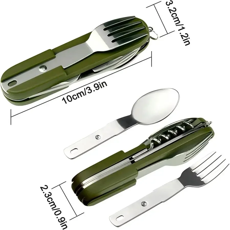 Campinguitrusting 5-in-1 reiss - Camping Cooking Set Stainless Steel recensie en prijs