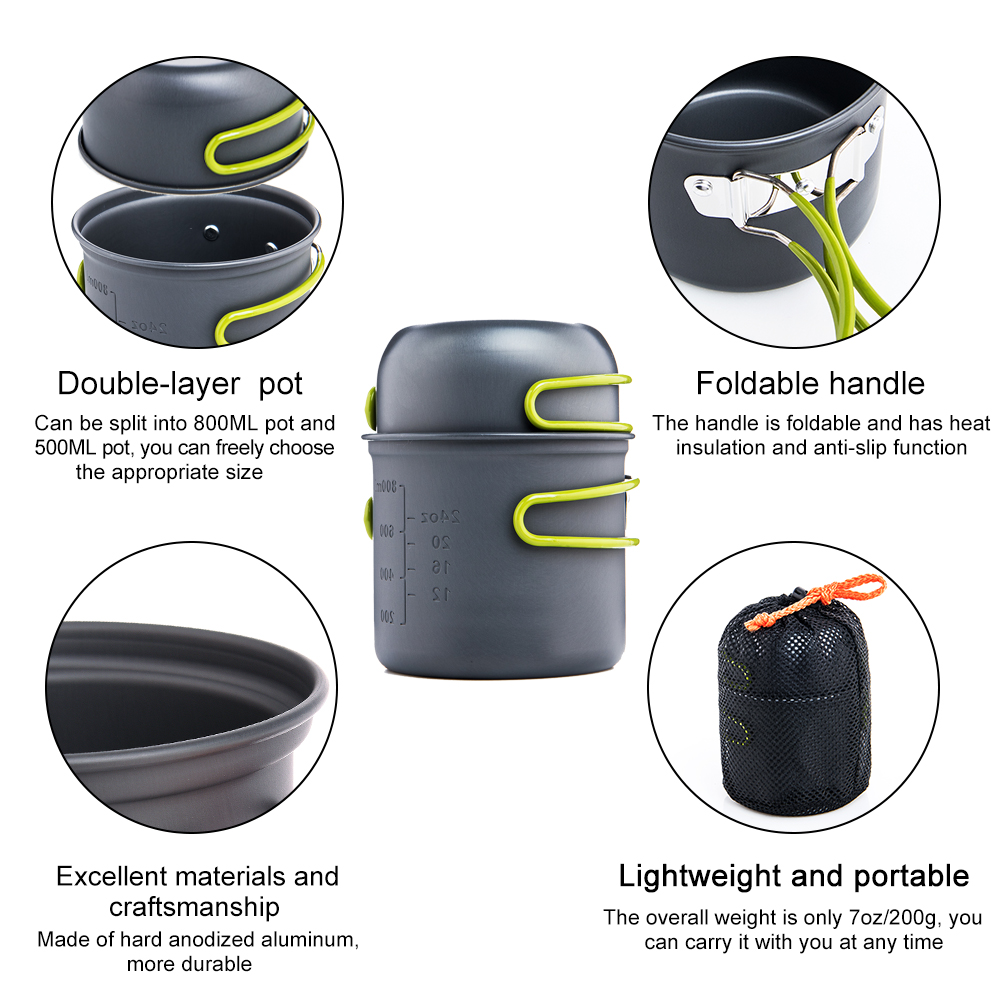 Widesea Ultralight Camping Koo - Camping Cooking Set 2 Person recensie en prijs