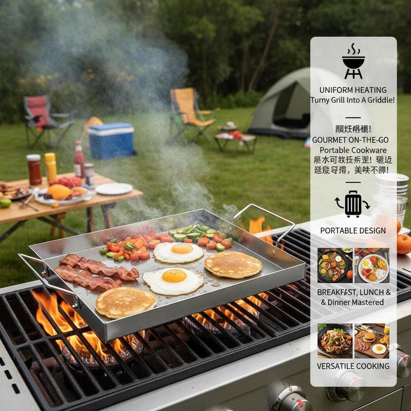 Rechthoekige platte bovenplaat - Camping Cooking Flat Top recensie en prijs
