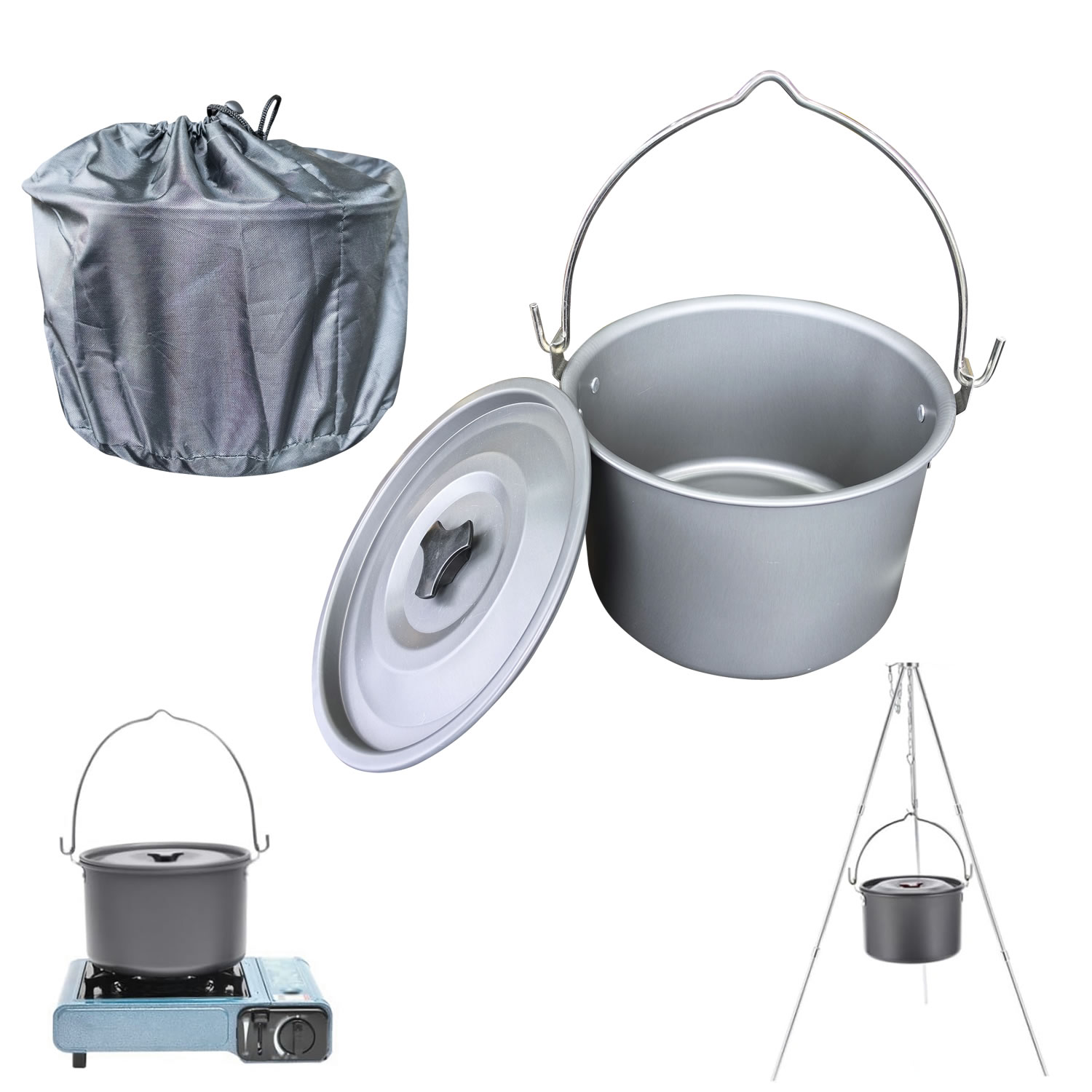 4L Outdoor Hangpot Camping Pic - Camping Cooking Pot Large recensie en prijs