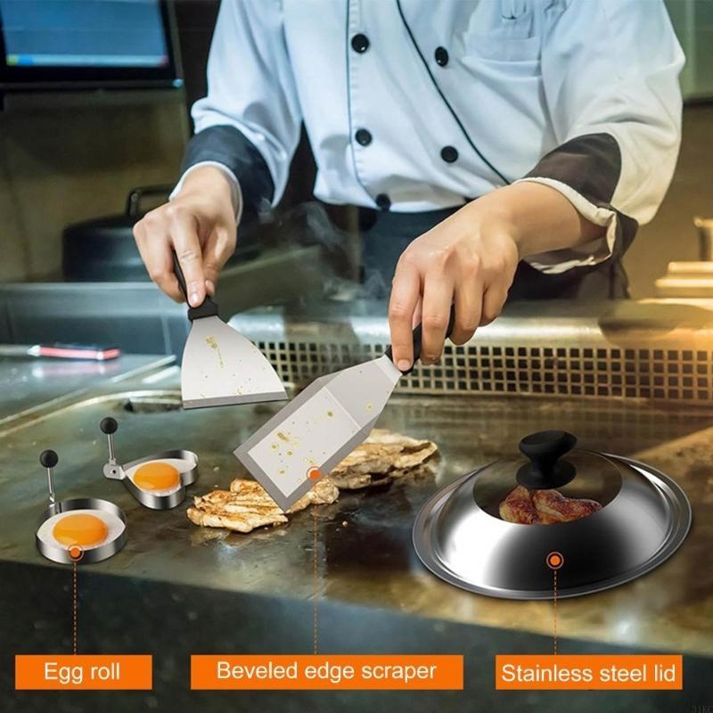 14 Stuks Bakplaten Accessoires - Camping Cooking Flat Top recensie en prijs