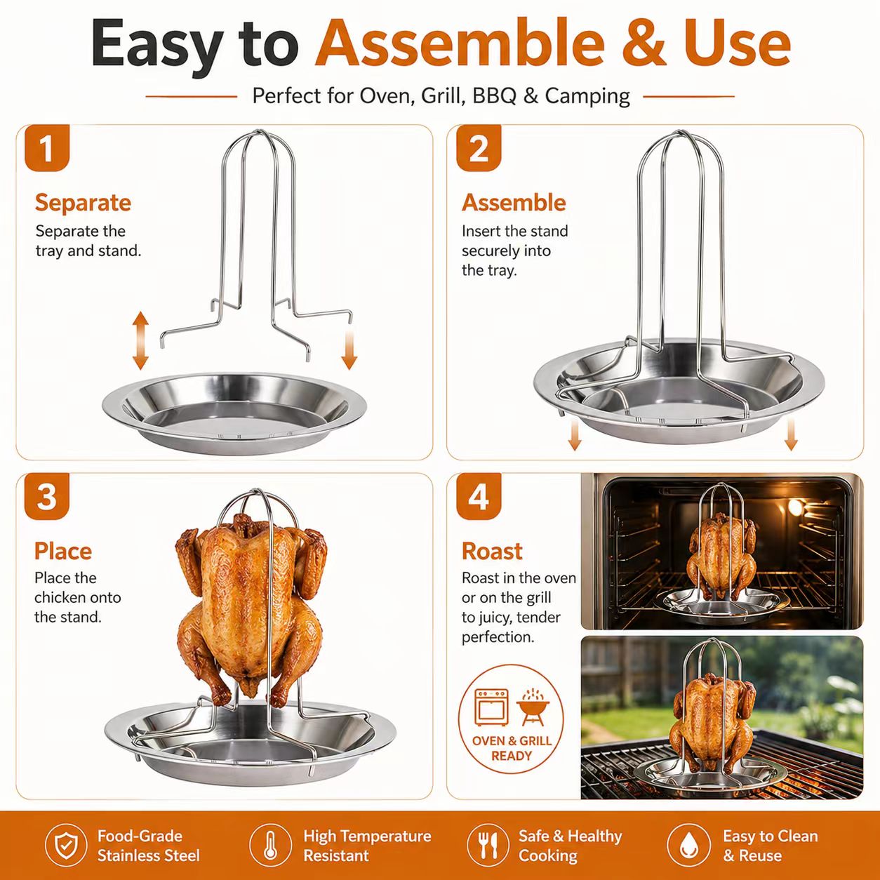 Draagbare gehele kippen BBQ gr - Camping Cooking Grill recensie en prijs