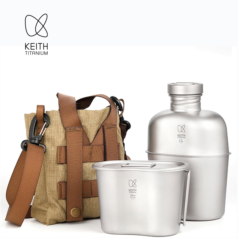 KEITH Pure Titanium Canteen Me - Camping Cooking Mess Kit recensie en prijs