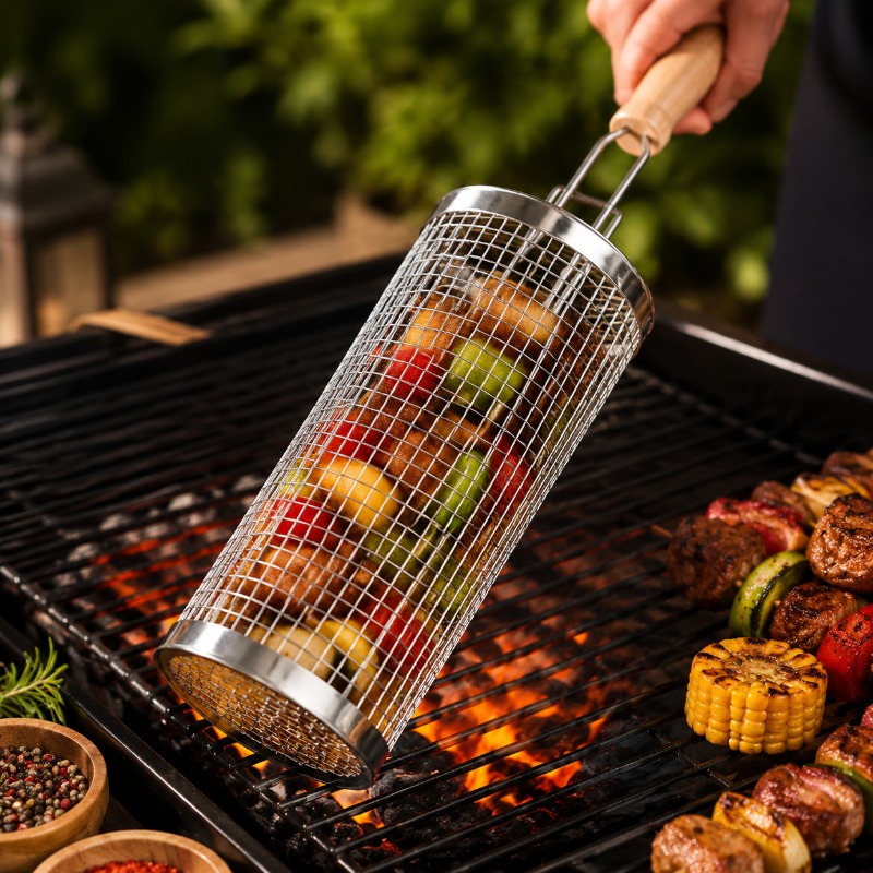Ronde barbecue grillmandset va - Camping Cooking Grill recensie en prijs