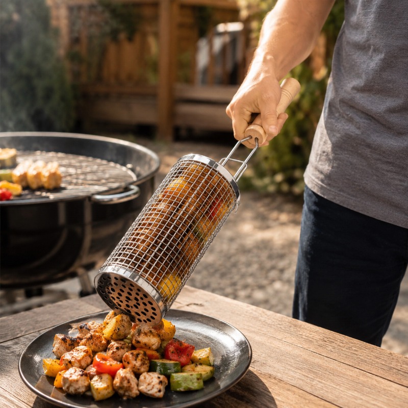 Ronde barbecue grillmandset va - Camping Cooking Grill recensie en prijs