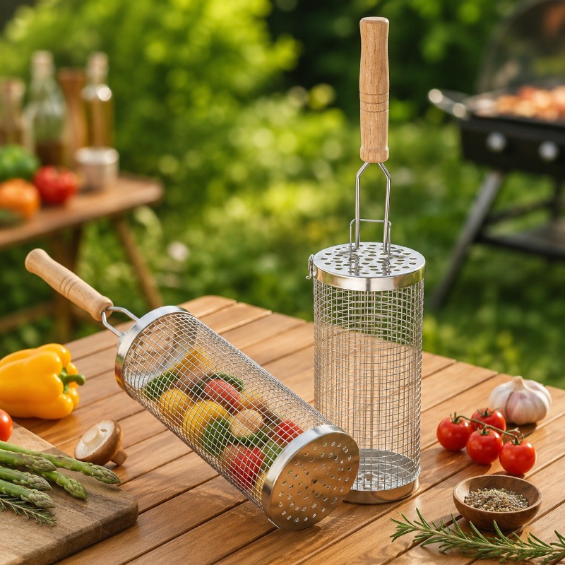 Ronde barbecue grillmandset va - Camping Cooking Grill recensie en prijs