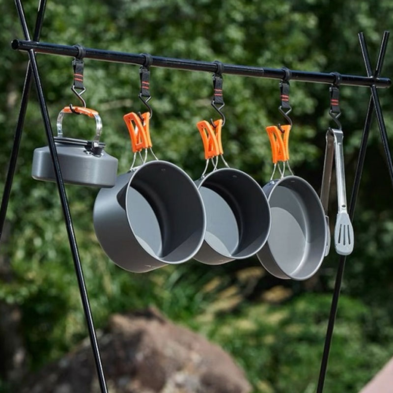 Campingkookset met antiaanbakl - Camping Cooking Mess Kit recensie en prijs