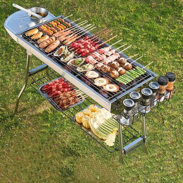 Draagbare RVS BBQ Grill 410 me - Camping Cooking Requirements recensie en prijs