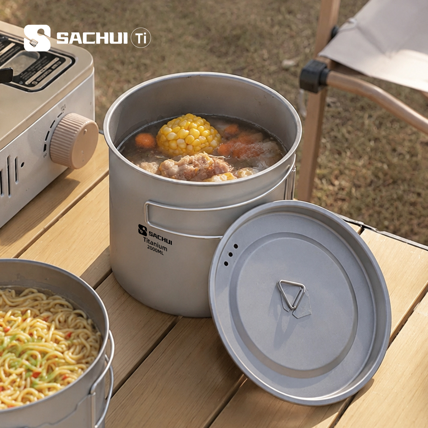 Zuiver titanium Outdoor ultral - Camping Cooking Set 2 Person recensie en prijs